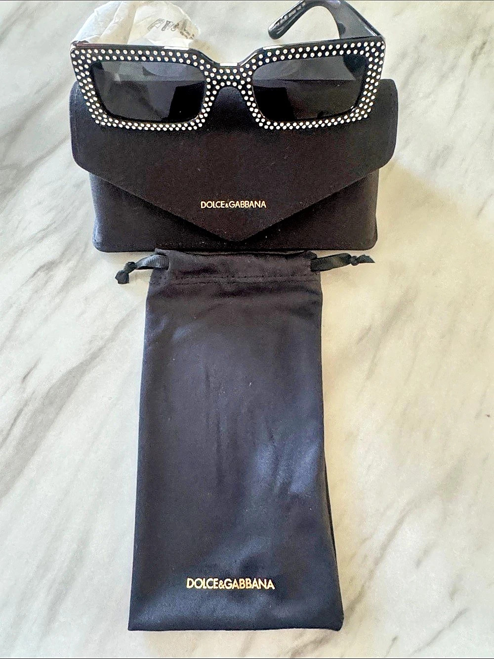 Dolce & Gabbana Vintage Dolce & Gabbana Rhinestone DG Logo Sunglasses Vintage